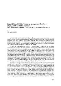Balagna, Josée, L'Imprimerie arabe en Occident (XVIe, XVIIe et XVIIIe siécles). París, Maisonneuve et Larose. 1984, 153 pp. 21 cm. Islam et...