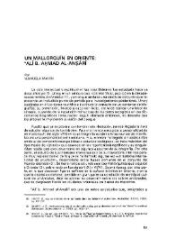 Un mallorquín en Oriente: Alī b. Aḥmad al-Ansārī