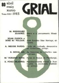 Grial : revista galega de cultura. Núm. 80, 1983