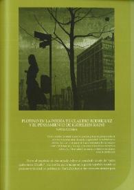 Plotino en la poesía de Claudio Rodríguez y el pensamiento de Kathleen Raine
