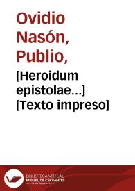 [Heroidum epistolae...]