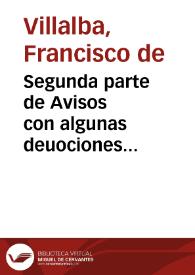 Segunda parte de Avisos con algunas deuociones particulares 