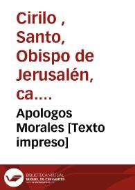 Apologos Morales 
