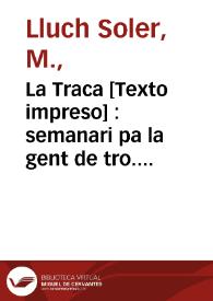 La Traca : semanari pa la gent de tro. Año I Número 5 - 13 diciembre 1884