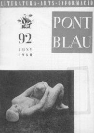 Pont blau : literatura, arts, informació. Any IX, núm. 92, juny del 1960