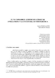 El yo imposible: Gertrudis Gómez de Avellaneda