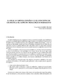 La Real Academia Española y el concepto de 