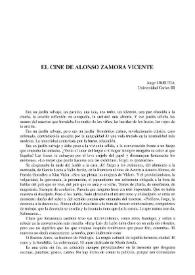 El cine de Alonso Zamora Vicente