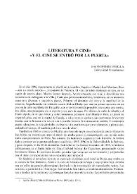 Literatura y cine: 'Y el cine se entró por la puerta...'