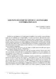 Los papeles comunicativos y las unidades conversacionales