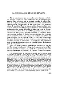 La metáfora del libro en Cervantes