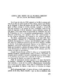 Acerca del texto de la primera edición de la 'Silva' de Pedro Mexía