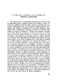 La idea de 'límites' en la poesía de Vicente Aleixandre