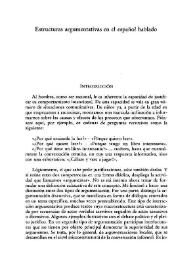 Estructuras argumentativas en el español hablado