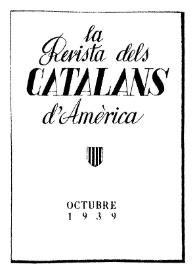 La Revista dels Catalans d'Amèrica. Núm. 1, octubre 1939