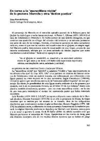 En torno a la 'maravillosa visión' de la pastora Marcela y otra 'fiction poetica'