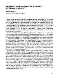 Reflexiones sobre algunos personajes de 'Tiempo de silencio'