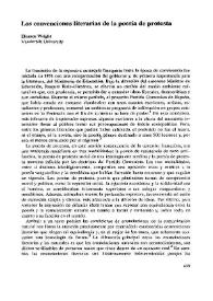 Las convenciones literarias de la poesía de protesta 
