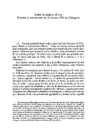 Entre la nada y el oro. Sistema y estructura en el soneto 235 de Góngora