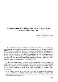 La difusión de las ideas revolucionarias en España: 1795-1799