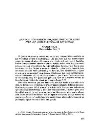 ¿Olvidos, incoherencias? o ¿descuidos calculados? (Para una lectura literal de 'Don Quijote')