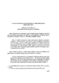 La relación Krause/Krausismo como problema hermenéutico