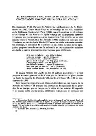 El Fragmento P del 'Rimado de Palacio' y un continuador anónimo de la obra de Ayala