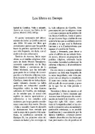 Cuadernos hispanoamericanos, núm. 629 (noviembre 2002). Los libros en Europa