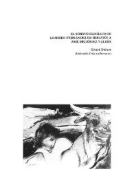 El soneto elegíaco de Leandro Fernández de Moratín a José Meléndez Valdés