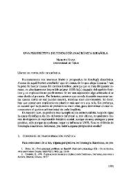 Una perspectiva de Fonología Diacrónica Española