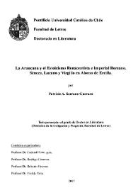 'La Araucana' y el estoicismo renacentista e imperial romano: Séneca, Lucano y Virgilio en Alonso de Ercilla 