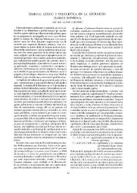 Símbolo, léxico y psicocrítica en la literatura clásica española 