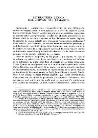 Estructura léxica del 'Diván del Tamarit' 