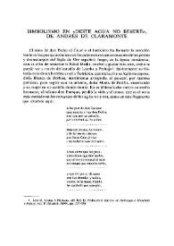 Simbolismo en 'Deste agua no beberé', de Andrés de Claramonte 