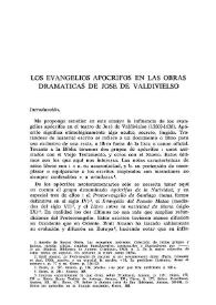 Los evangelios apócrifos en las obras dramáticas de José de Valdivielso 