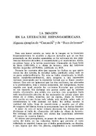 La imagen en la literatura hispanoamericana. Algunos ejemplos de 'Cumandá' y de 'Raza de bronce' 