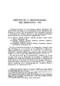 Aspectos de la morfonología del diminutivo «-ito» 
