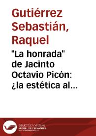 'La honrada' de Jacinto Octavio Picón: ¿la estética al servicio de la ética?
