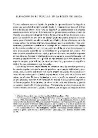 Elevación de lo popular en la poesía de Lorca