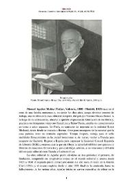 Manuel Aguilar Muñoz (Tuéjar, Valencia, 1888 – Madrid, 1965) [Semblanza]