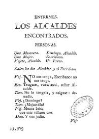 Entremes. Los alcaldes encontrados