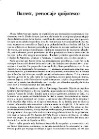 Barrett, personaje quijotesco