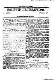 Boletín legislativo. Serie 1, núm. 8, 25 de abril de 1866