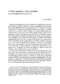 Cultura popular y vida cotidiana en el imperio de Carlos V