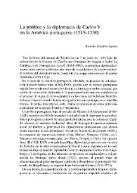 La política y la diplomacia de Carlos V en la América portuguesa (1518-1530)