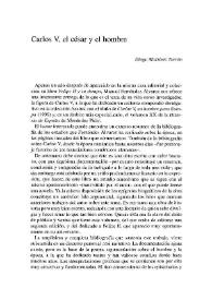 Carlos V, el césar y el hombre