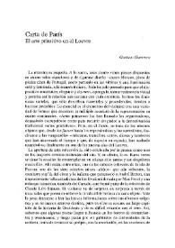 Carta de París. El arte primitivo en el Louvre