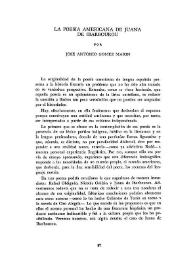 La poesía americana de Juana de Ibarbourou