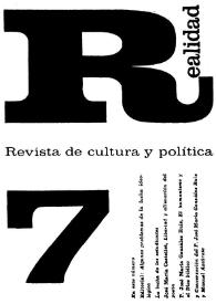Realidad : revista de cultura y política. Núm. 7, noviembre 1965