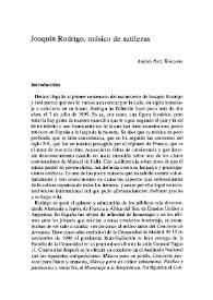 Joaquín Rodrigo, músico de sutilezas